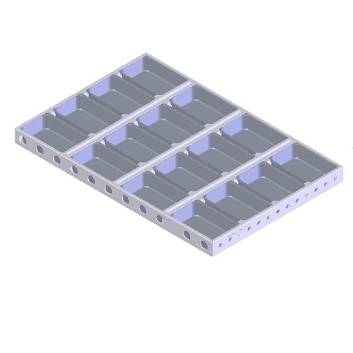 [DDRX-14581] TIN SET 40x60 16x0,3L DD-type 130mm FOCACCIA MINI