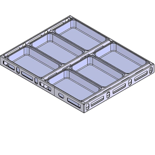 [DDRX-14579] TIN SET 50x60 6x1,7L DD-type 250mm FOCACCIA