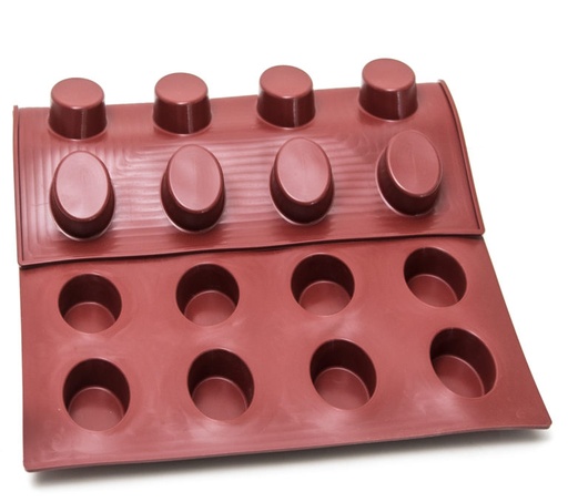 [MA-004884] SILIKONEMÅTTE 40x60 OVAL 24stk 70mm 