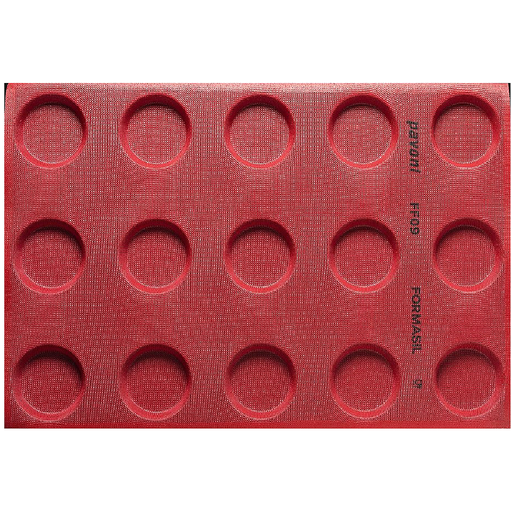 [PI-FF09] SILICONE MAT FORMASIL 40x60 ROUND 15pcs ø80mm
