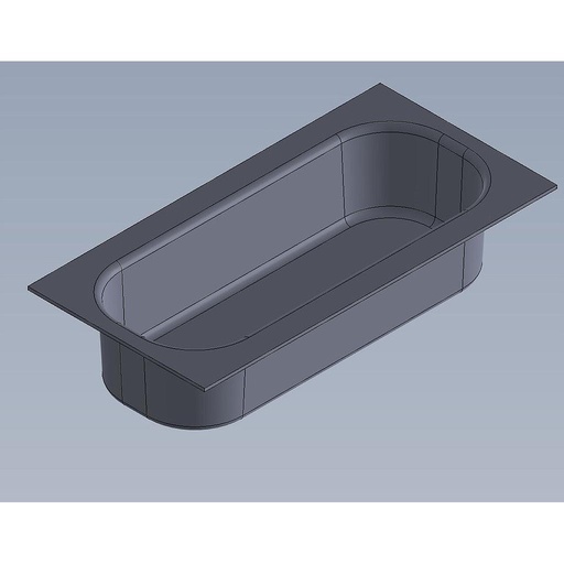 [STRX-14798] SINGLE TIN PAN 0,2L 130mm Deep drawn HOT DOG BUN