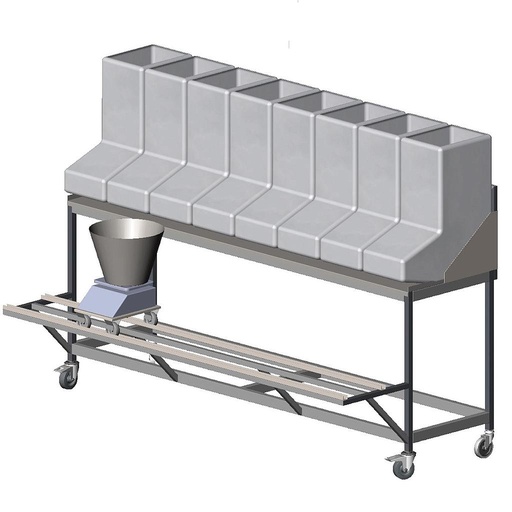 [TTRX-2206019] VEIEBORD INGREDIENSBORD med flyttbar hylle til vekt